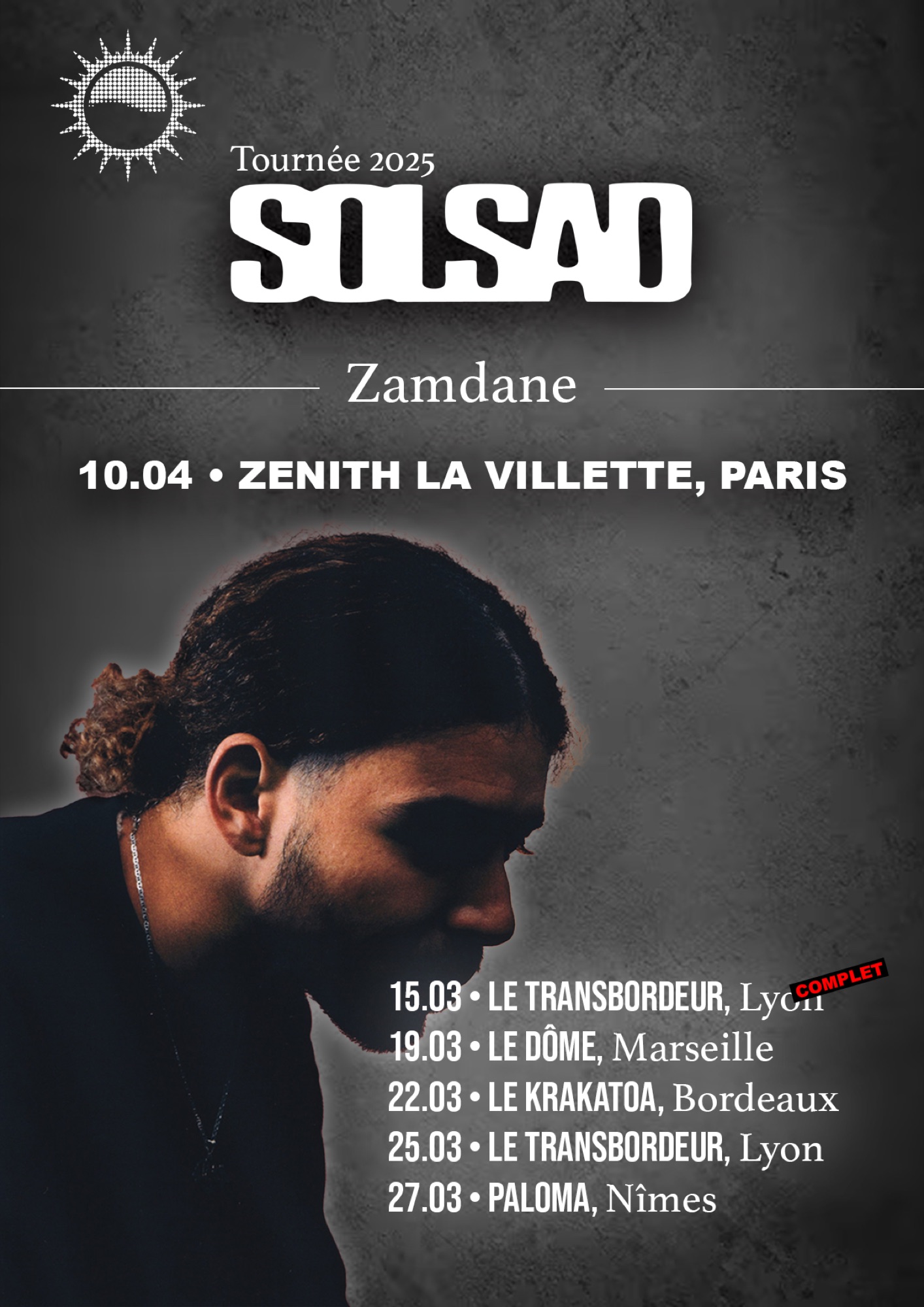 Affiche tournée Zamdane